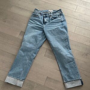 Abercrombie & Fitch Light Blue Cropped Jeans